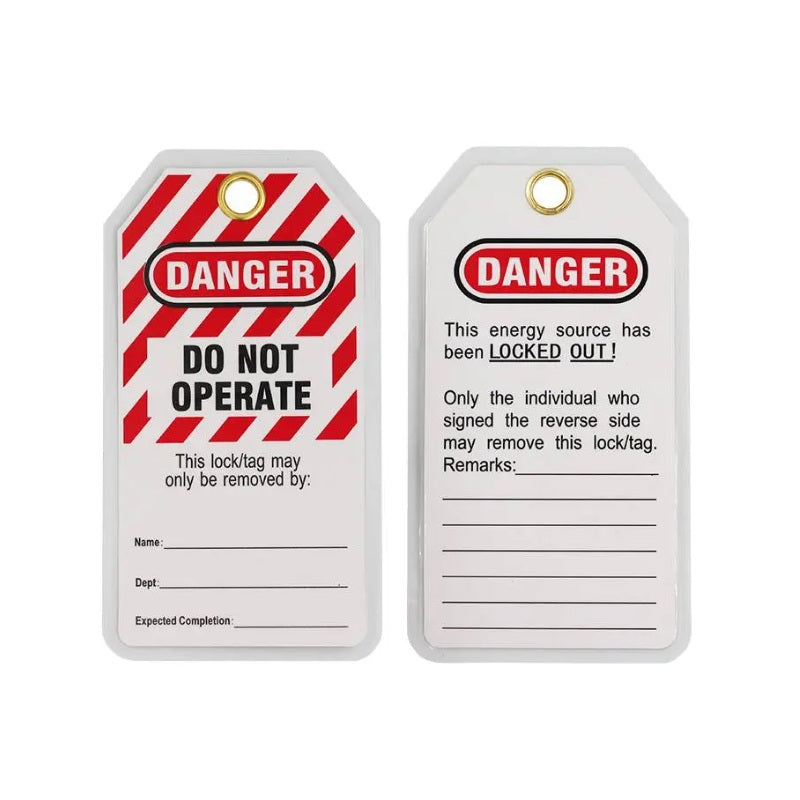 Safety Warning Tags Laminated