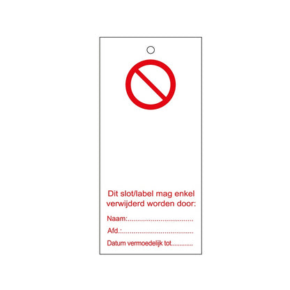 Warning Tags - Dutch
