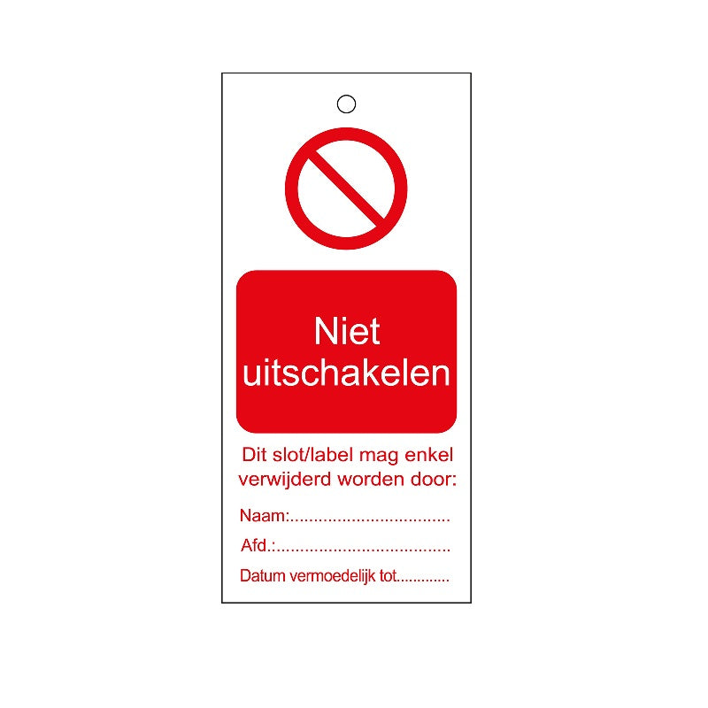 Warning Tags - Dutch