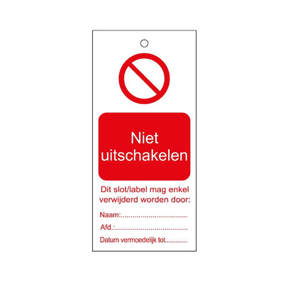 Warning Tags - Dutch