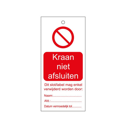 Warning Tags - Dutch