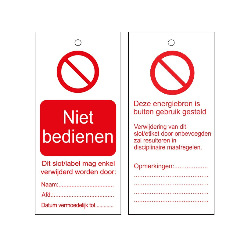 Warning Tags - Dutch