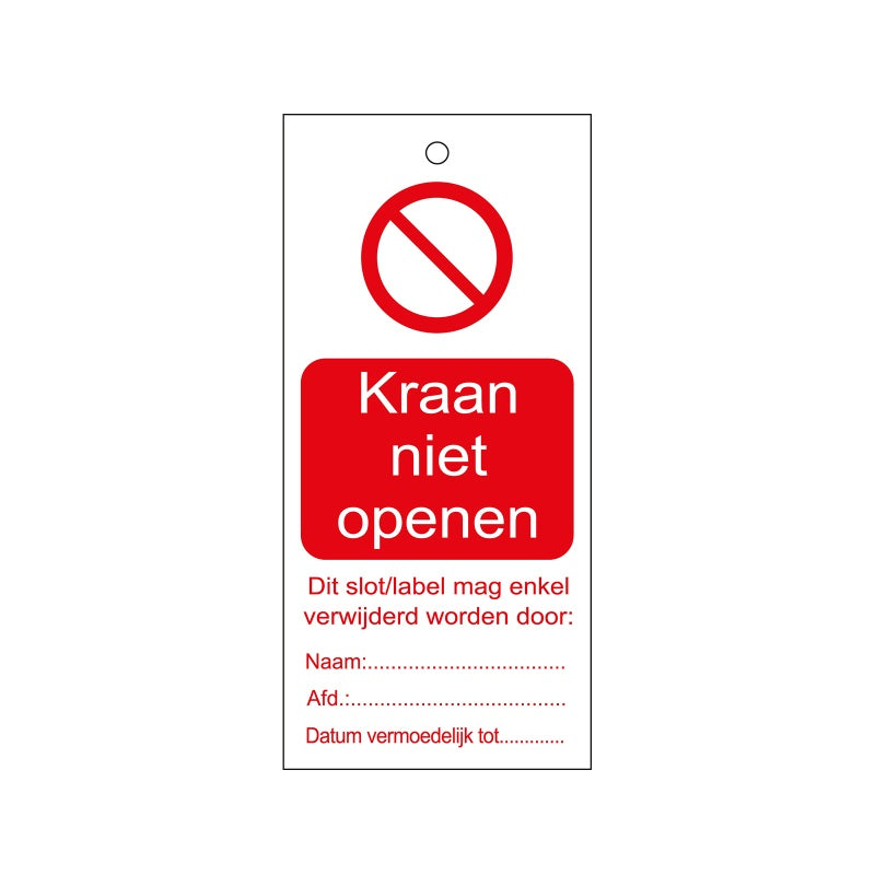 Warning Tags - Dutch
