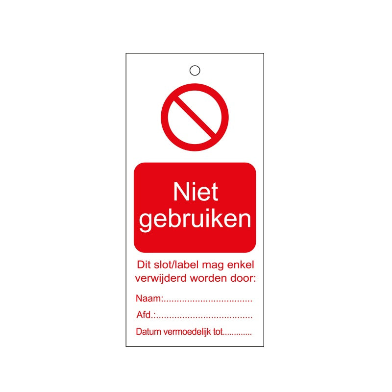 Warning Tags - Dutch
