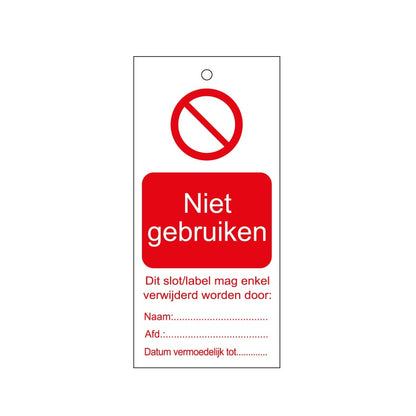 Warning Tags - Dutch