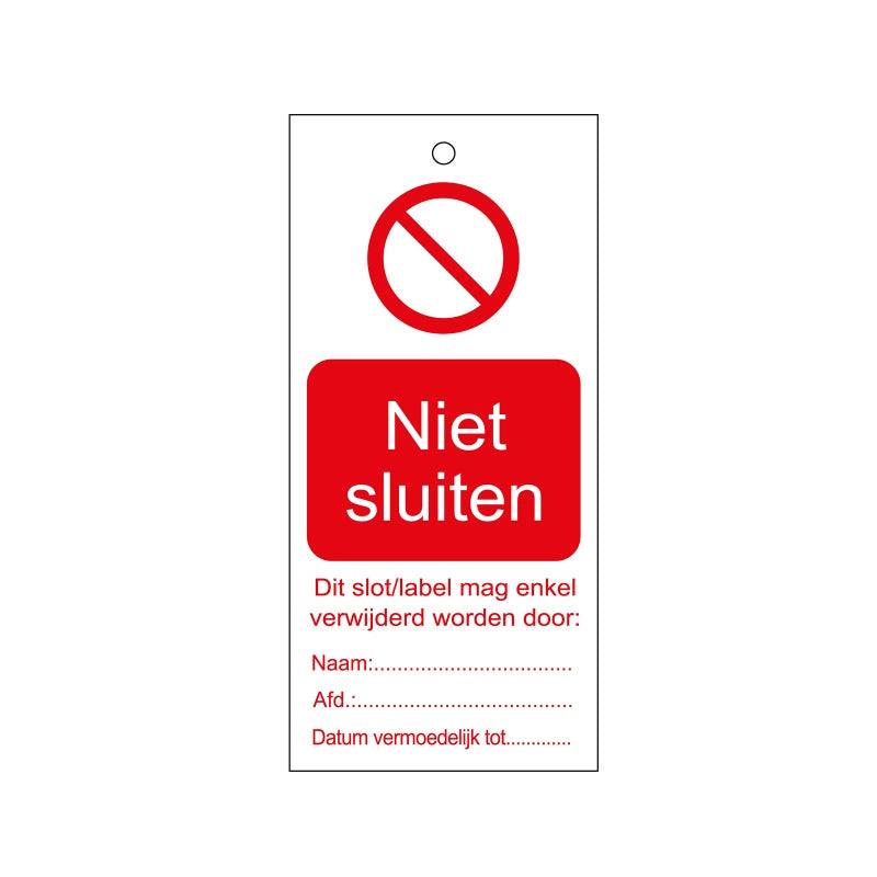 Warning Tags - Dutch