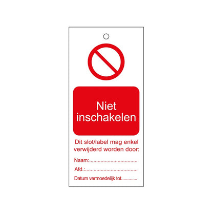 Warning Tags - Dutch