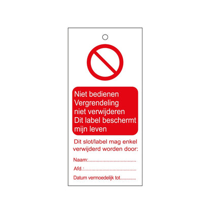 Warning Tags - Dutch