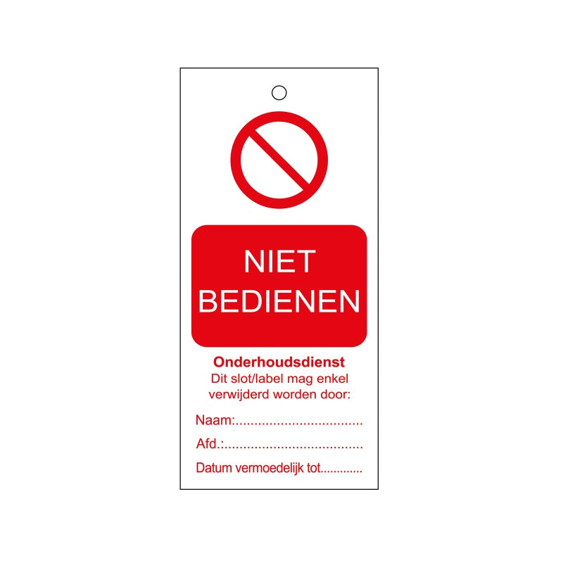 Warning Tags - Dutch
