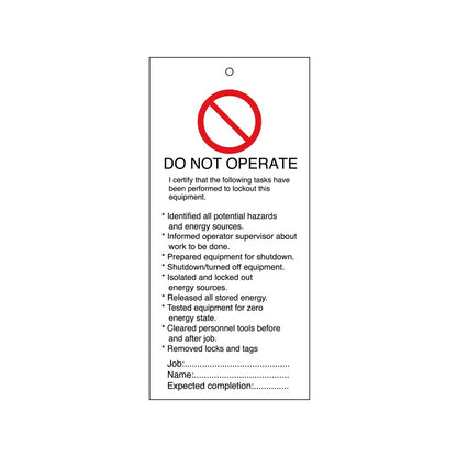 Warning Tags - English