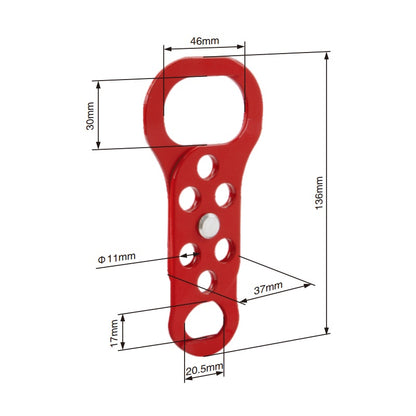 Stubby Lockout Dubbele Hasp Staal of Aluminium