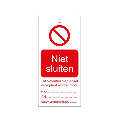 Warning Tags - Dutch