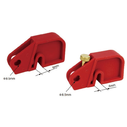 Vergrendeling voor stroomonderbrekers, maten 6/8/10,5 en 20,7 mm