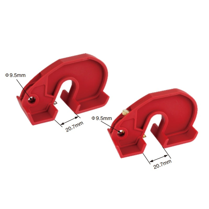 Vergrendeling voor stroomonderbrekers, maten 6/8/10,5 en 20,7 mm