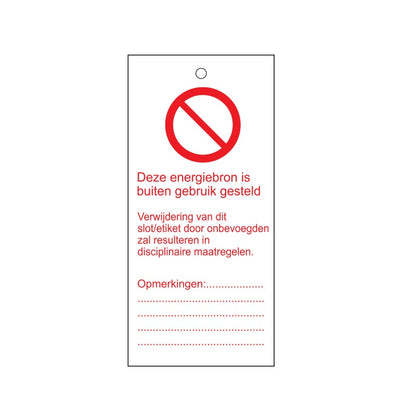 Warning Tags - Dutch